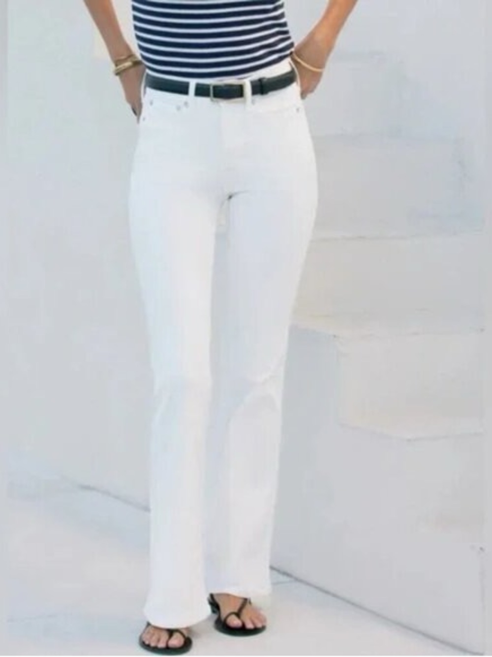 AYR The Really Really White High-Rise Bootcut Jeans